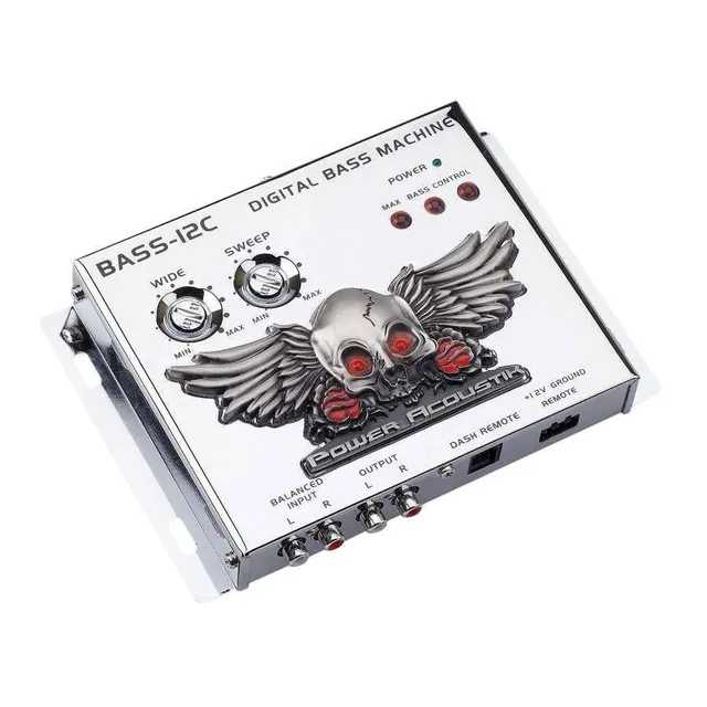 Power Acoustik BASS-12C Processore Bassi Auto 13.5V Digitale