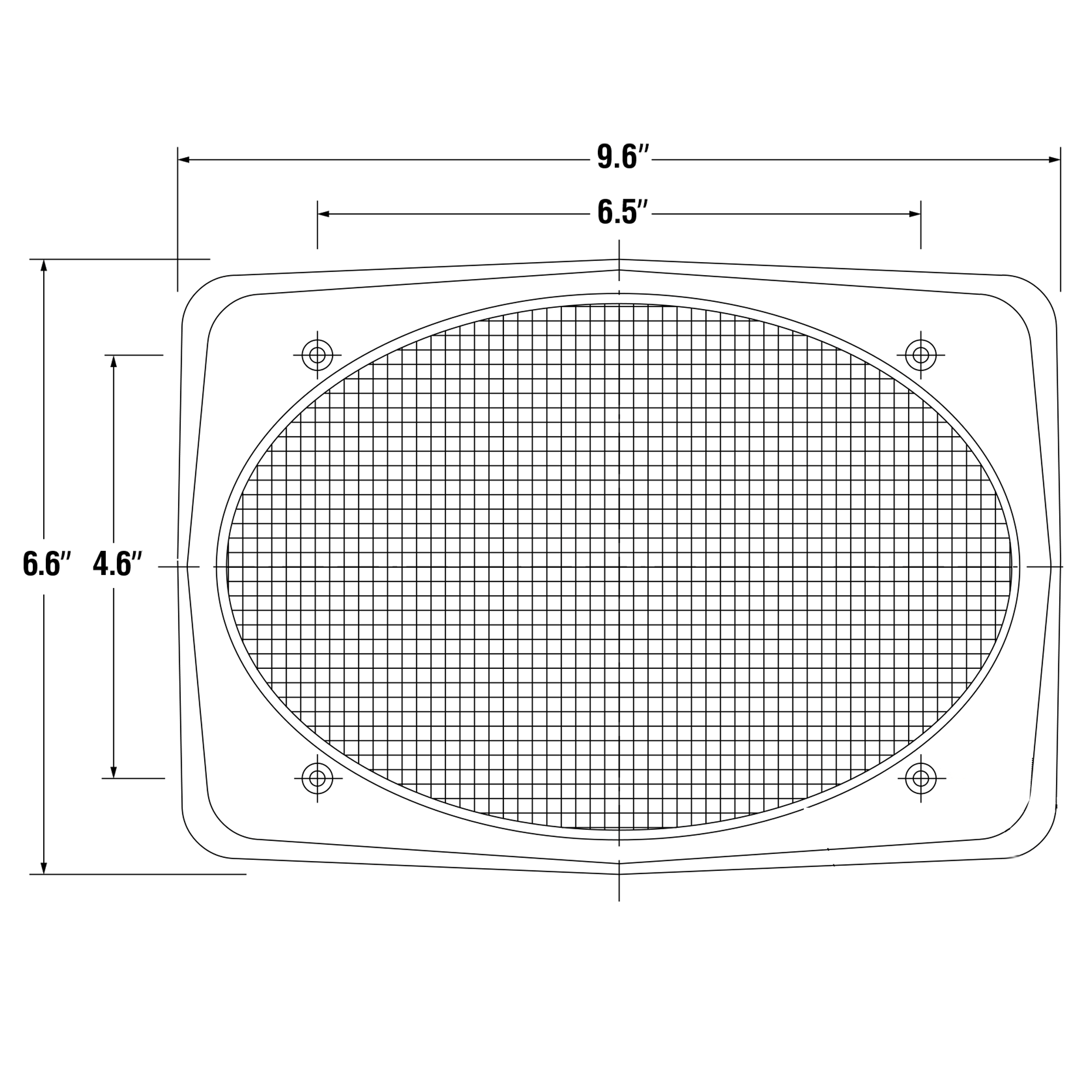 Magnedyne G69D-PR Griglia Altoparlante 6x9 Nera Coppia