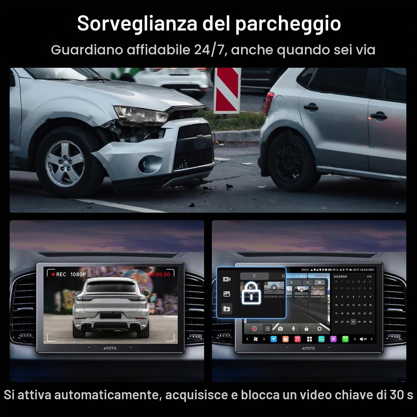 ATOTOZONE Car Camera AC-FHD02DV DVR 1080P per X10