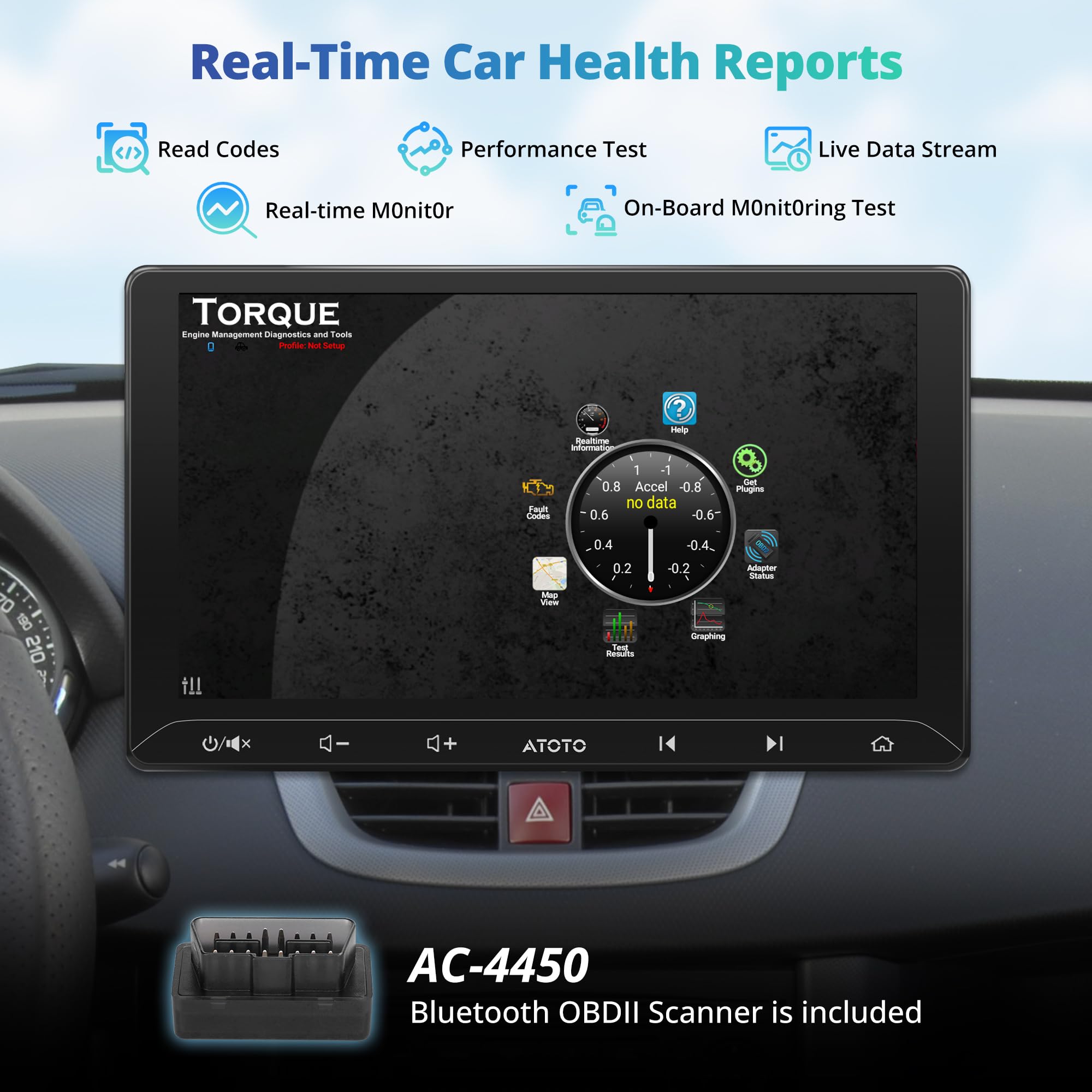 ATOTOZONE A5L Autoradio Android 10,1" 2DIN CarPlay DSP