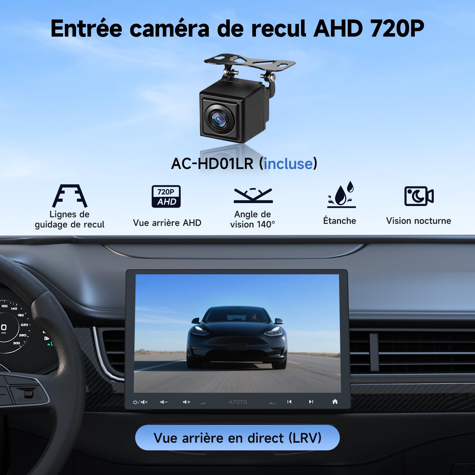 ATOTOZONE A5L autoradio Android 10.1" QLED 2G+32G CarPlay