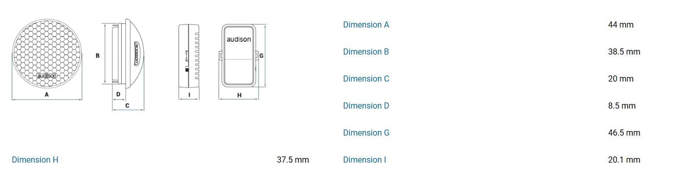 Audison Prima AP1 Coppia Tweeter 26mm 150W Tetolon