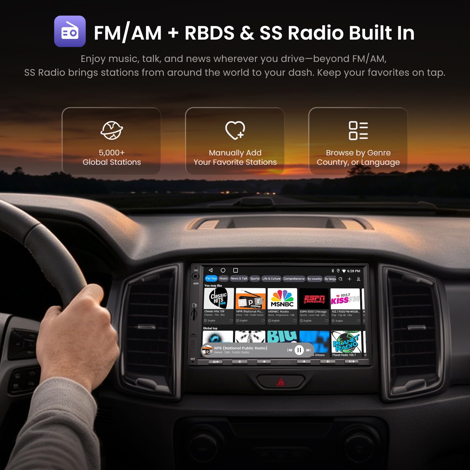 ATOTO A5 Lite Autoradio Android 2 DIN 7" 2G+32G CarPlay