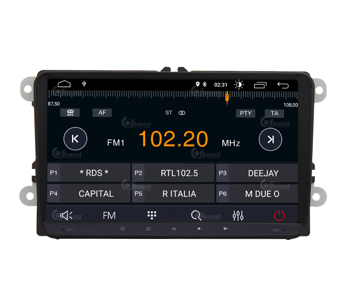 JFSound X7C-PRO JF-039W6 autoradio Android VW DSP