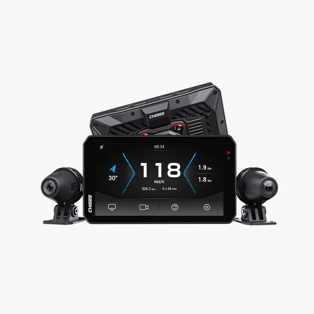 CHIGEE AIO-5 EVO Display Moto 5" Doppia Telecamera CarPlay