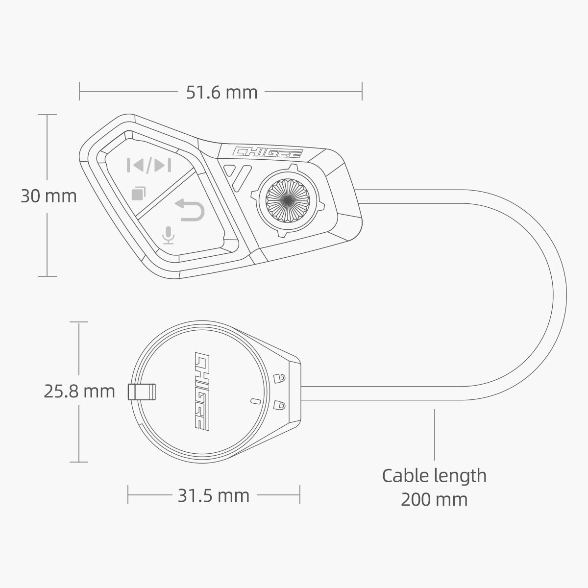 CHIGEE CGRC controller wireless manubrio IP67