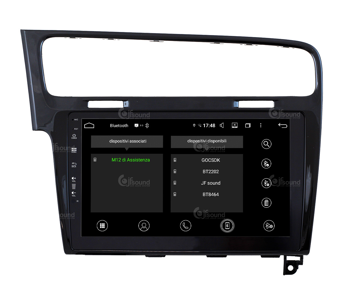 JFSound UP-PRO JF-031W7 autoradio Android VW Golf 7 wireless