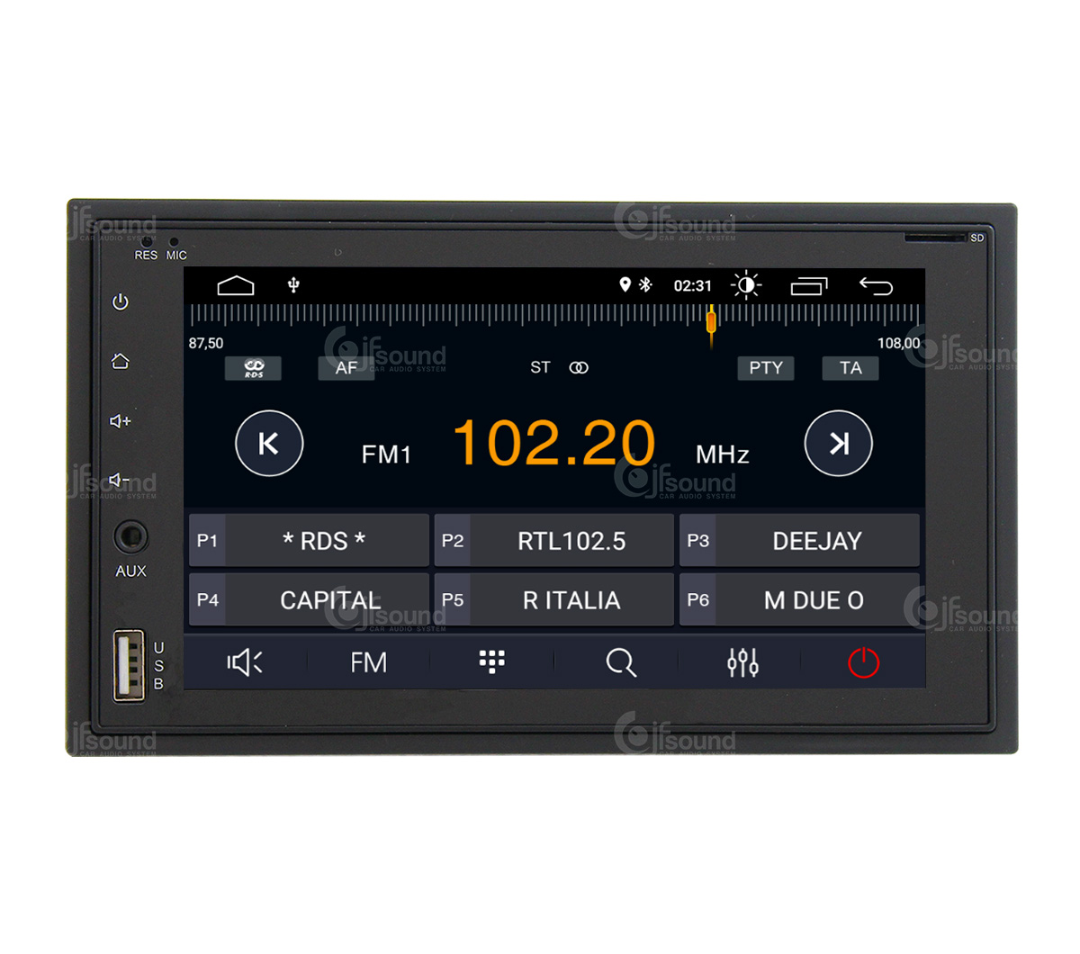 JFSound X7C-PRO autoradio Android touchscreen Bluetooth