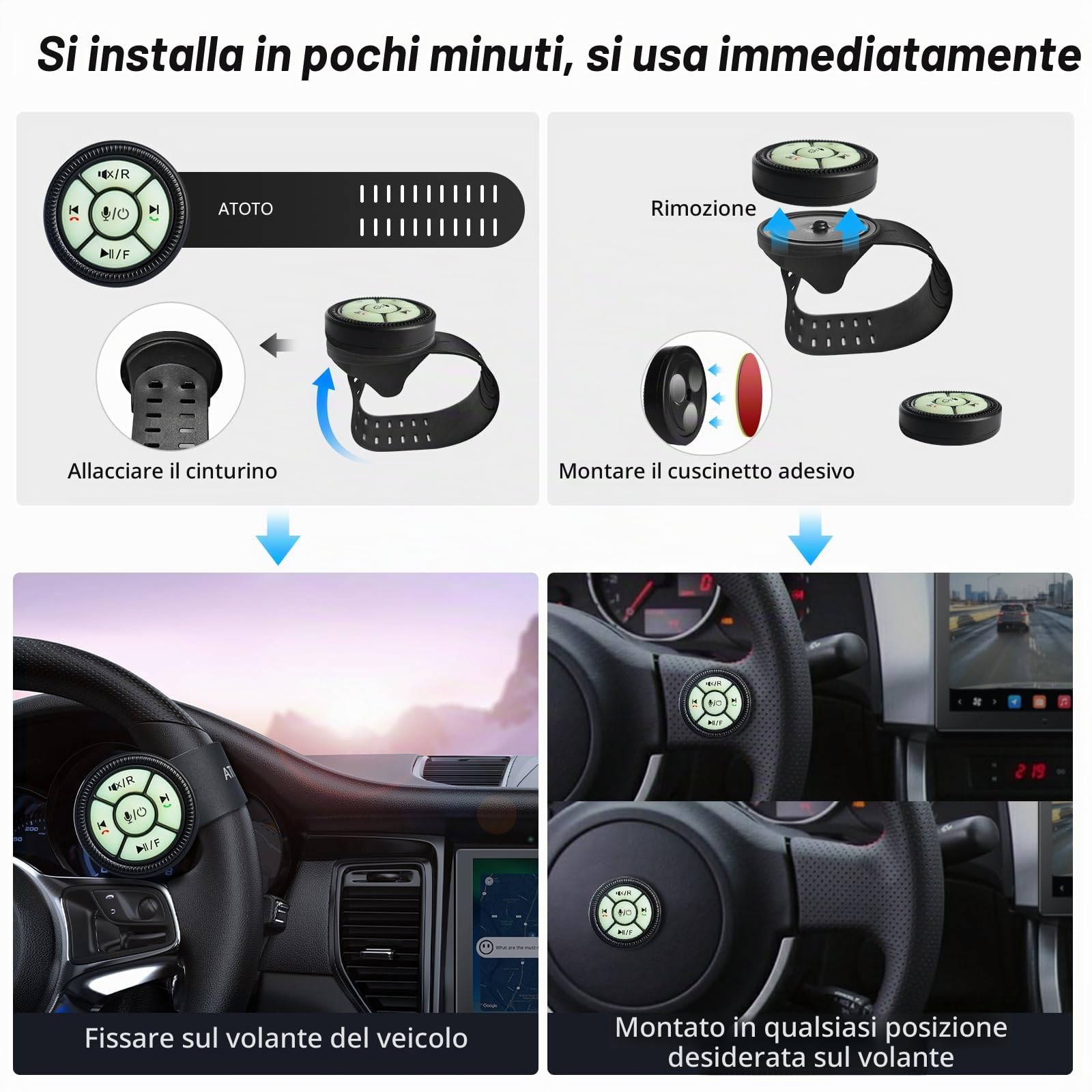 ATOTOZONE Car Accessories AC-44F60 comandi volante X10