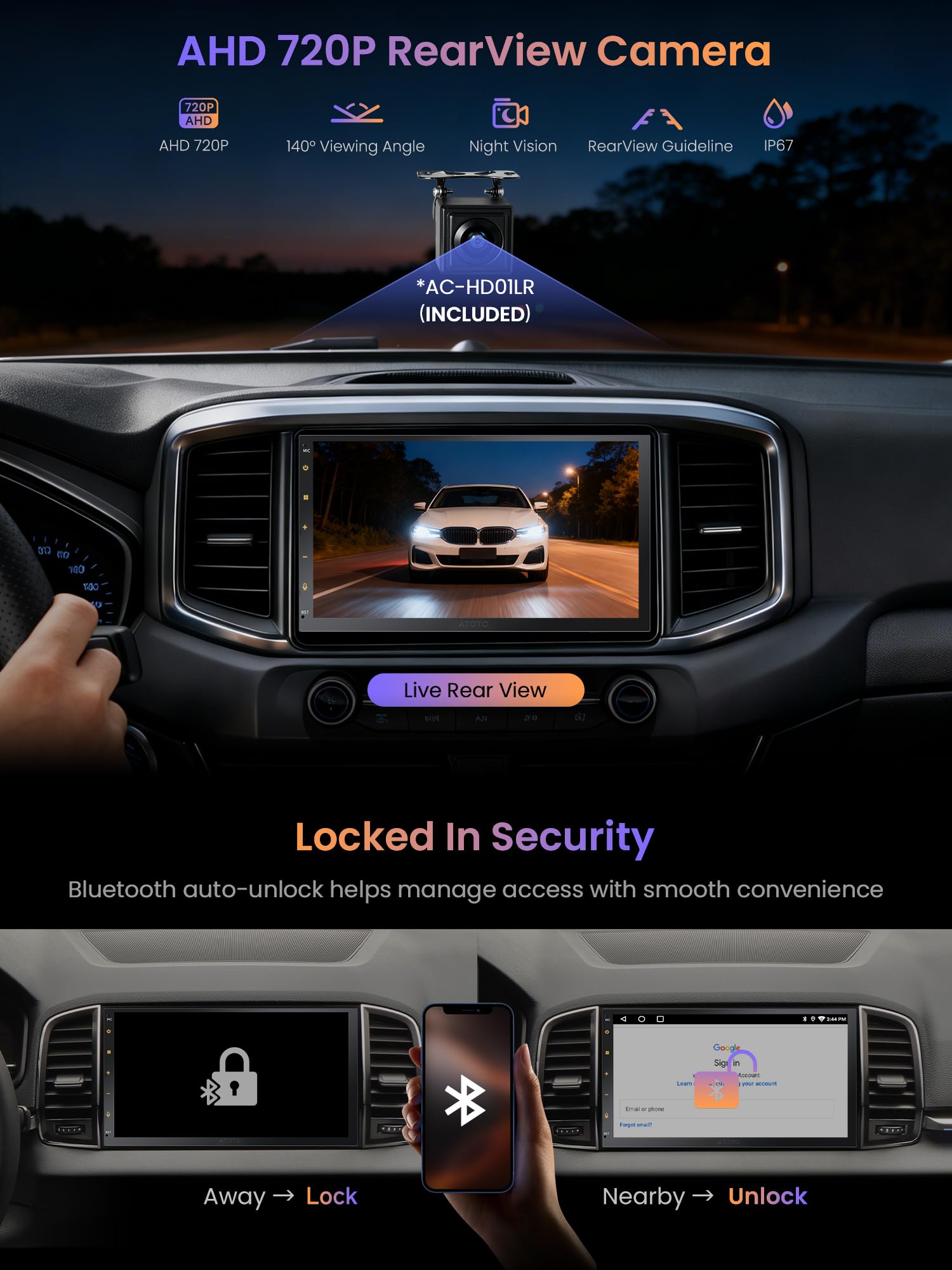 ATOTOZONE A5L autoradio Android 7" 2 DIN 2G+32G CarPlay