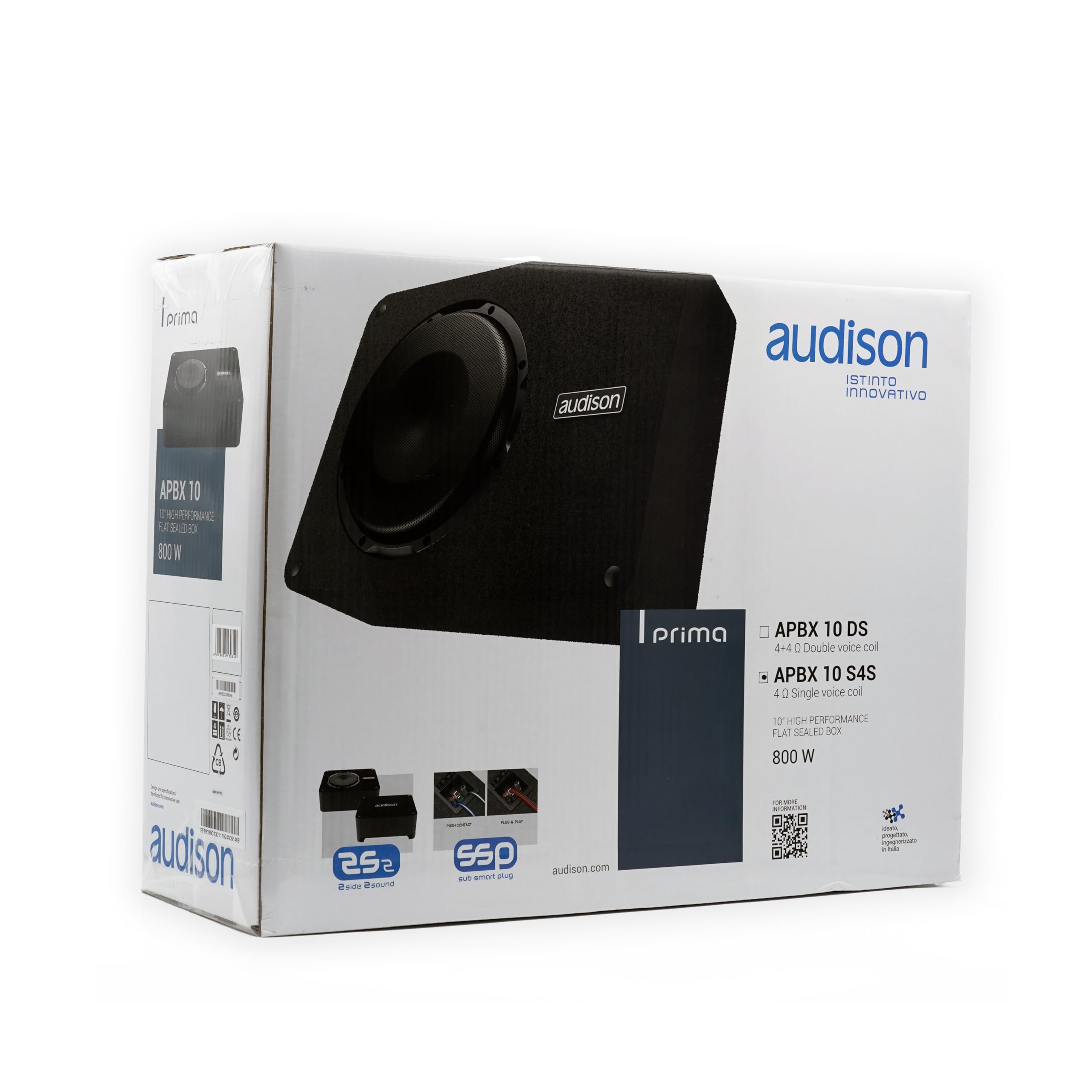 Audison Prima APBX 10 S4S Subwoofer cassa chiusa 250 mm 800 W