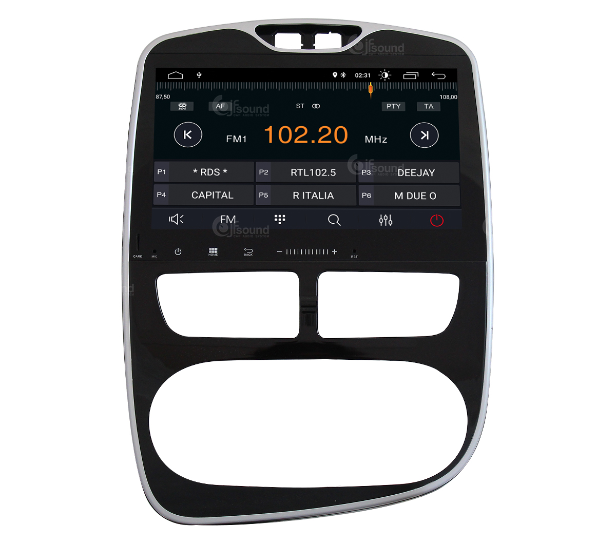 JFSound X7C-PRO JF-031RC Autoradio Android Renault Clio RLink