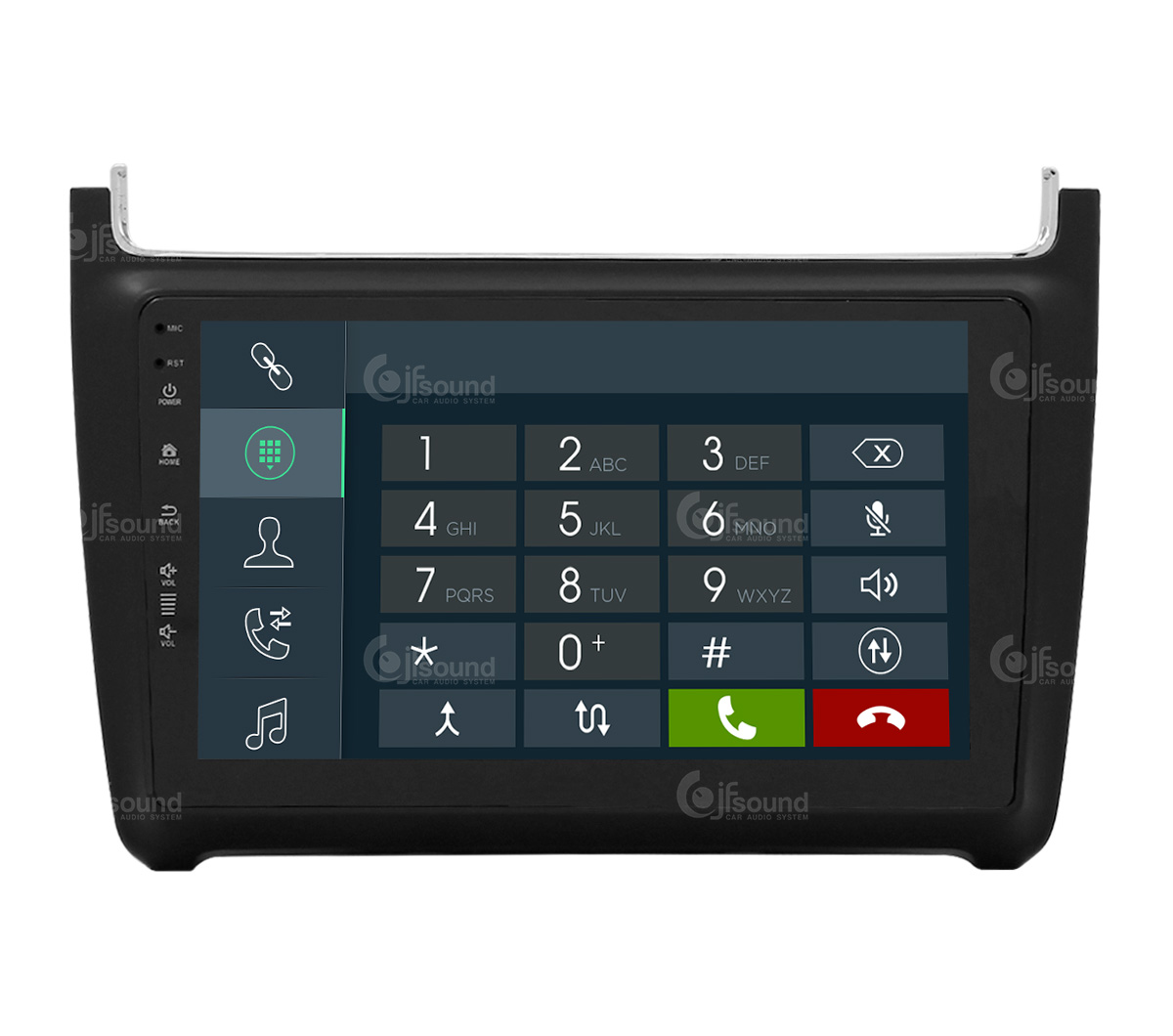 JFSound X9C-PRO JF-231WP autoradio Android Polo 4G retrocamera