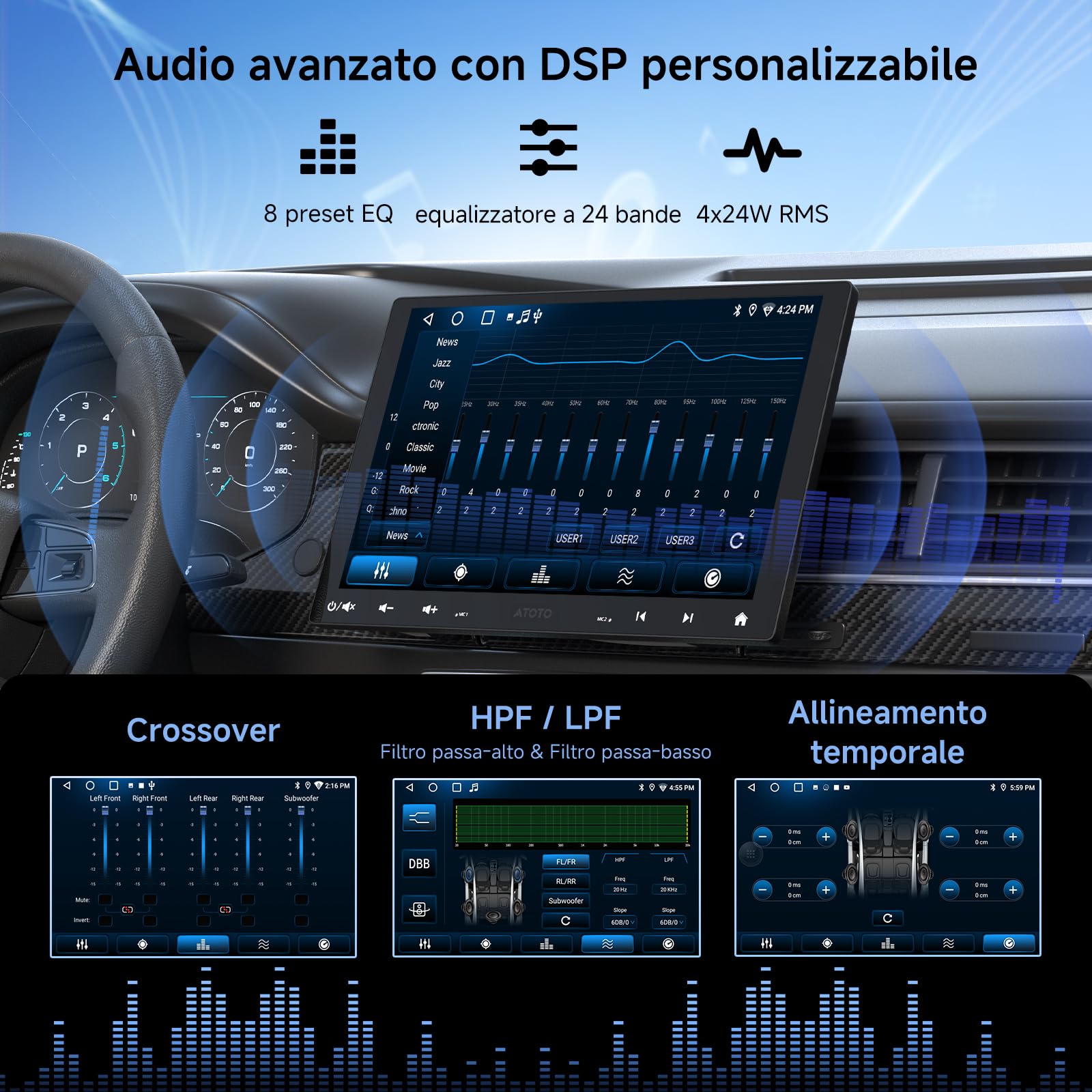 ATOTOZONE Car Stereo A5LG110T autoradio 10" 2+32G CarPlay