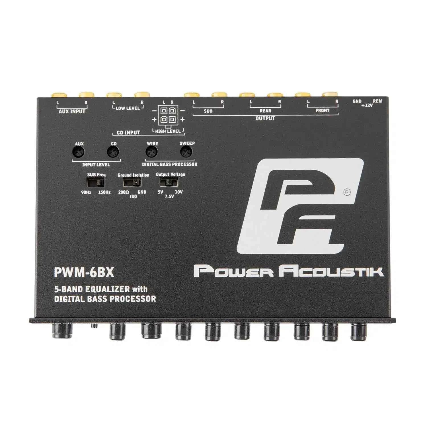Power Acoustik EQs PWM-6BX processore bassi digitale ParaBASS