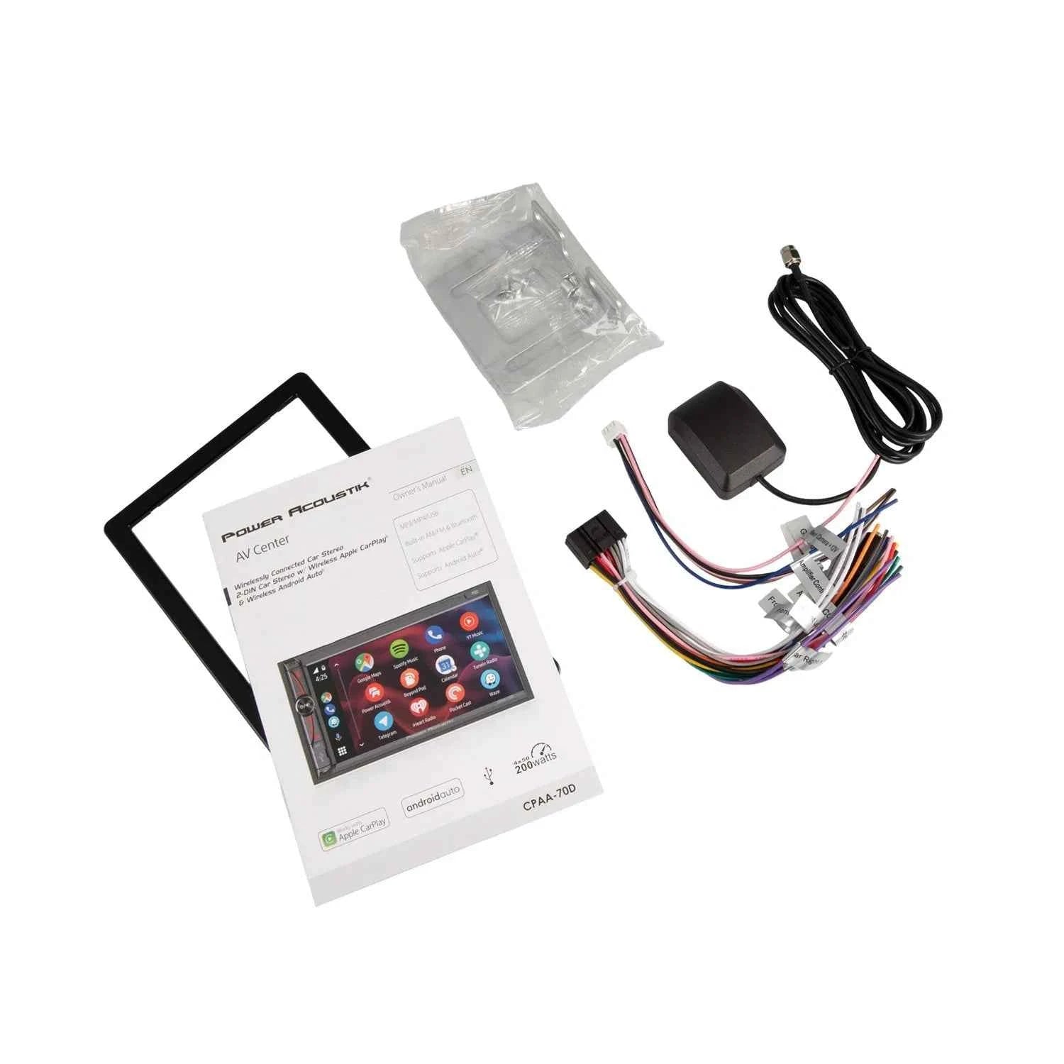 Power Acoustik CPAA-70D autoradio 2 DIN 7" CarPlay wireless