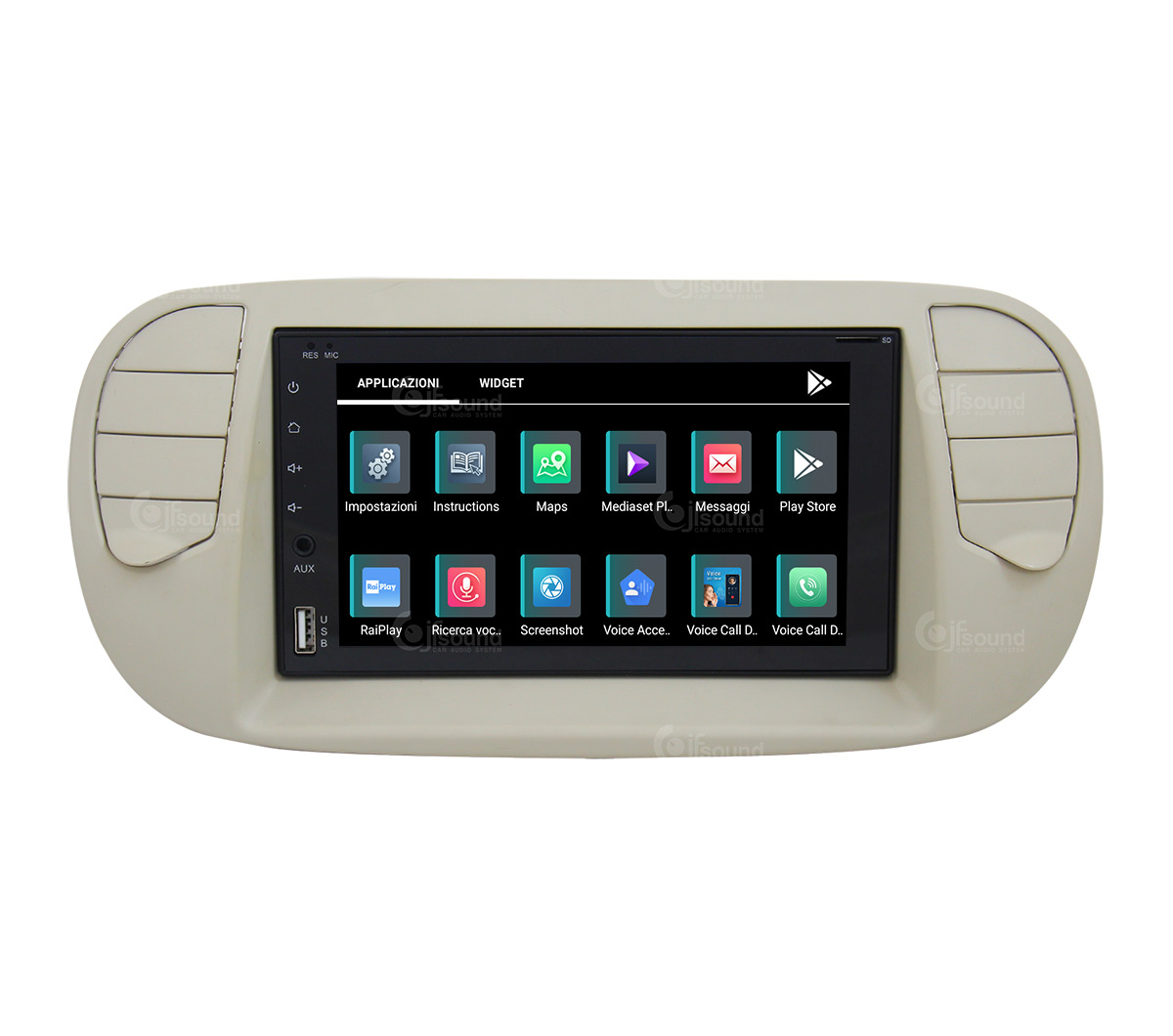 JFSound X9C-PRO JF-227 autoradio Android Fiat 500 4G retrocamera