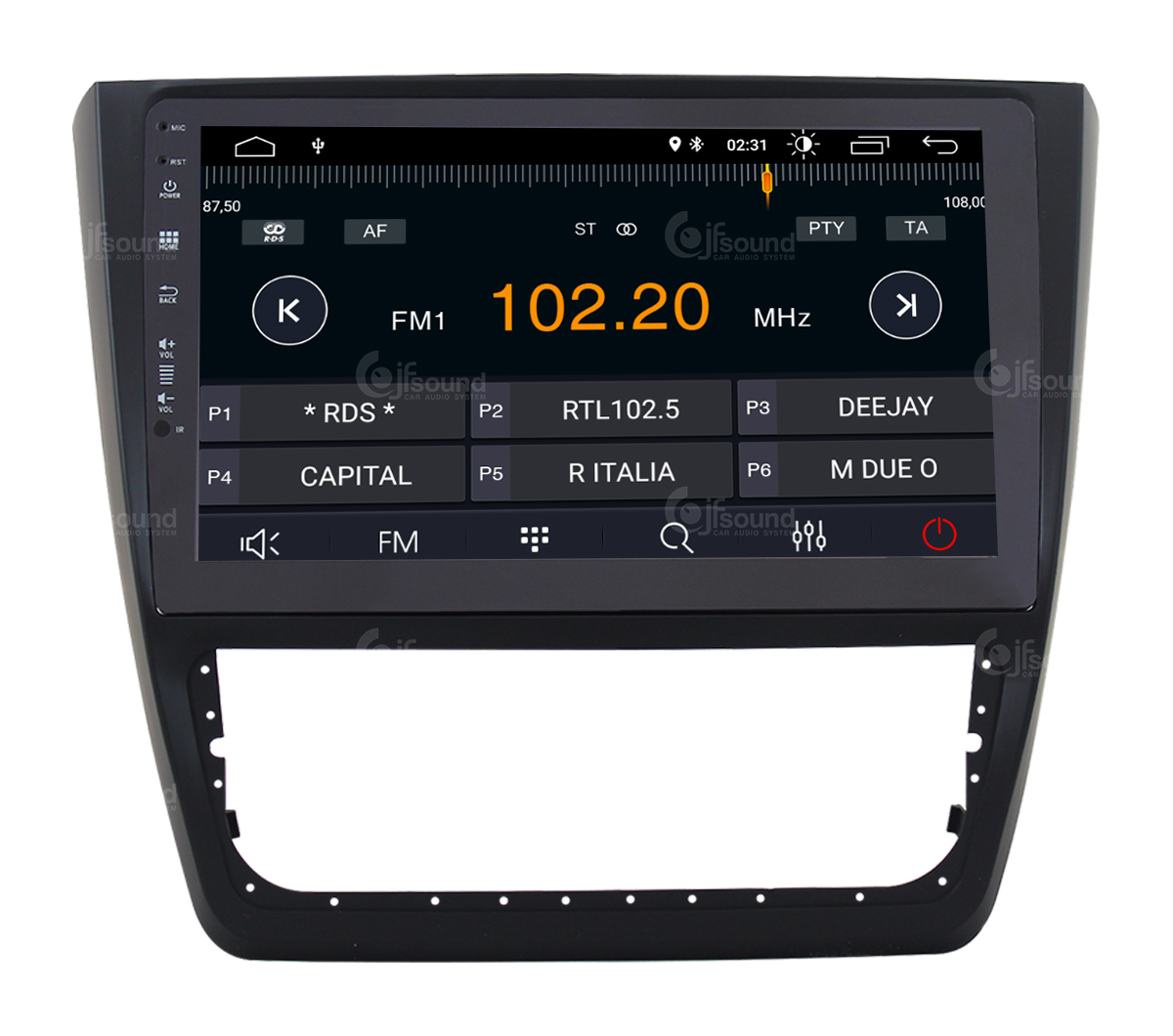 JFSound X7C-PRO JF-031SY-X7C-PRO autoradio Android Skoda Yeti DSP