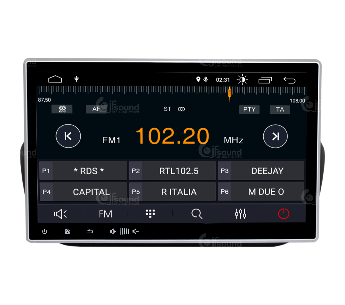 JFSound X7C-PRO JF-011-X7C-FF-PRO autoradio Fiat Fiorino con DSP