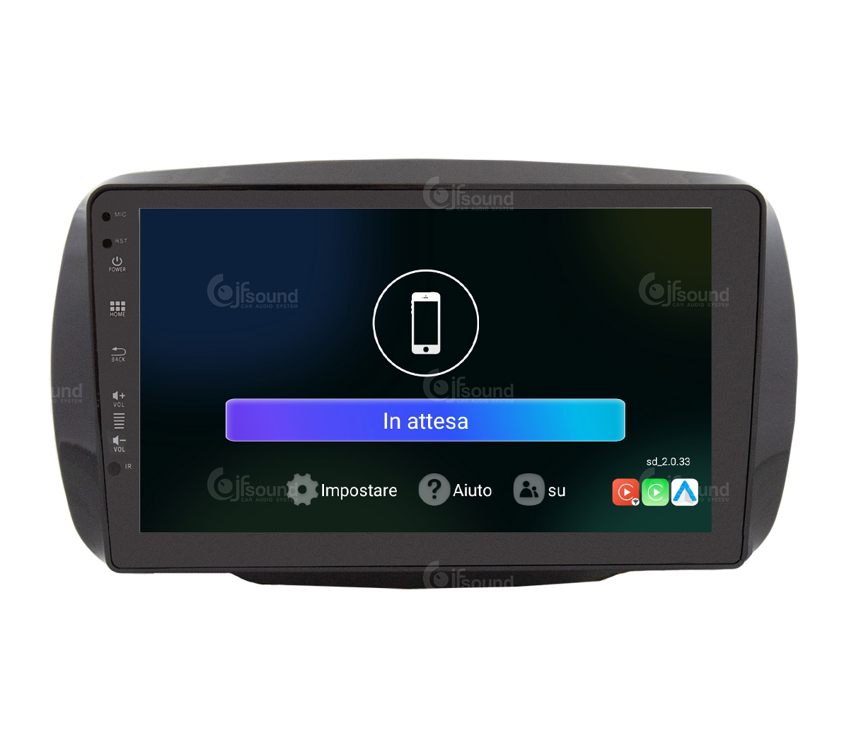 JFSound JF-039ST-UP-PRO autoradio CarPlay per Smart wireless