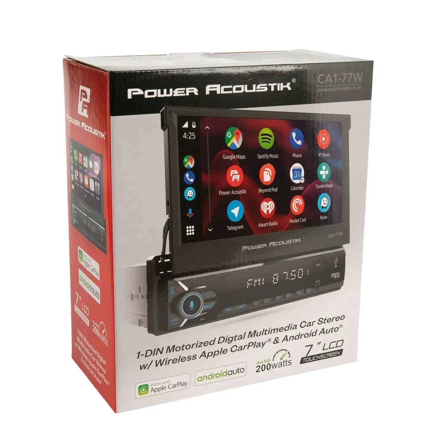 Power Acoustik CA1-77W autoradio 1 DIN 7" CarPlay Android Auto