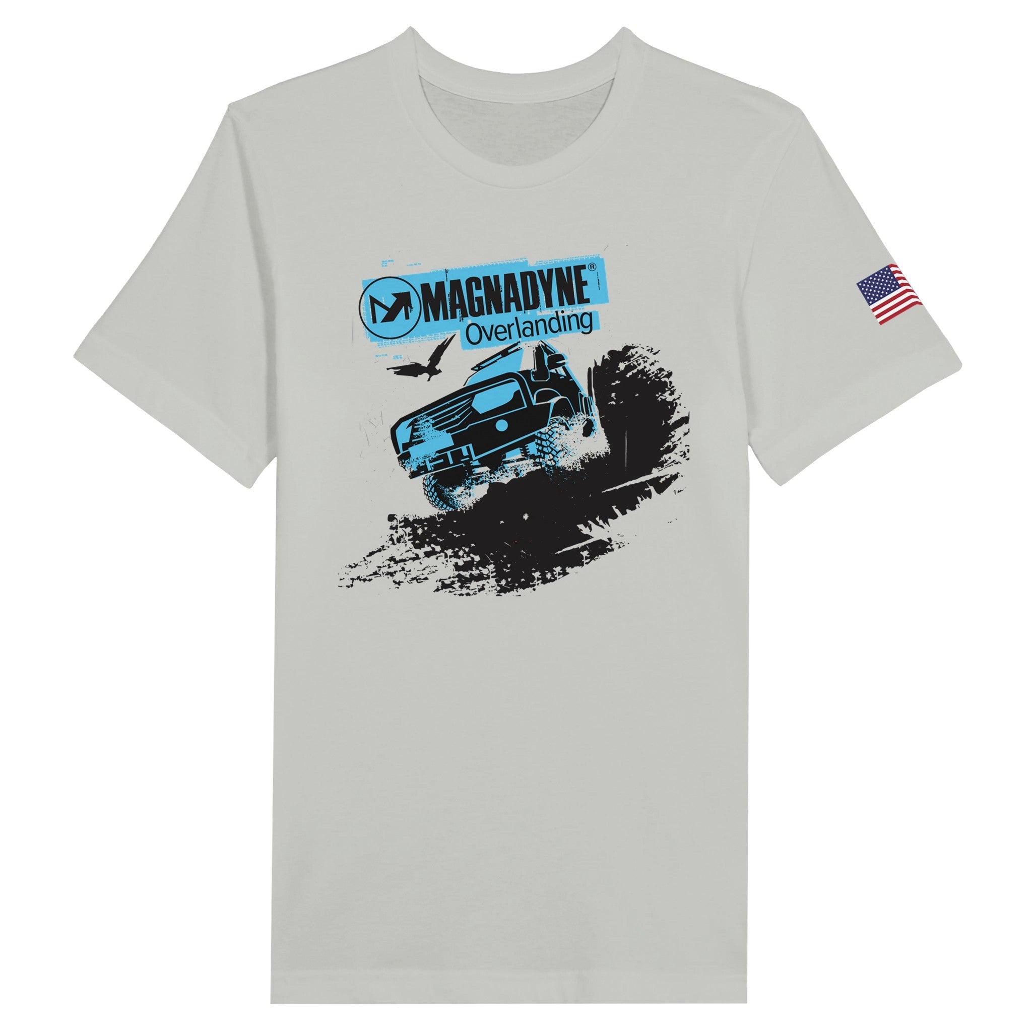 Magnedyne Overlanding t-shirt girocollo bianca cotone unisex