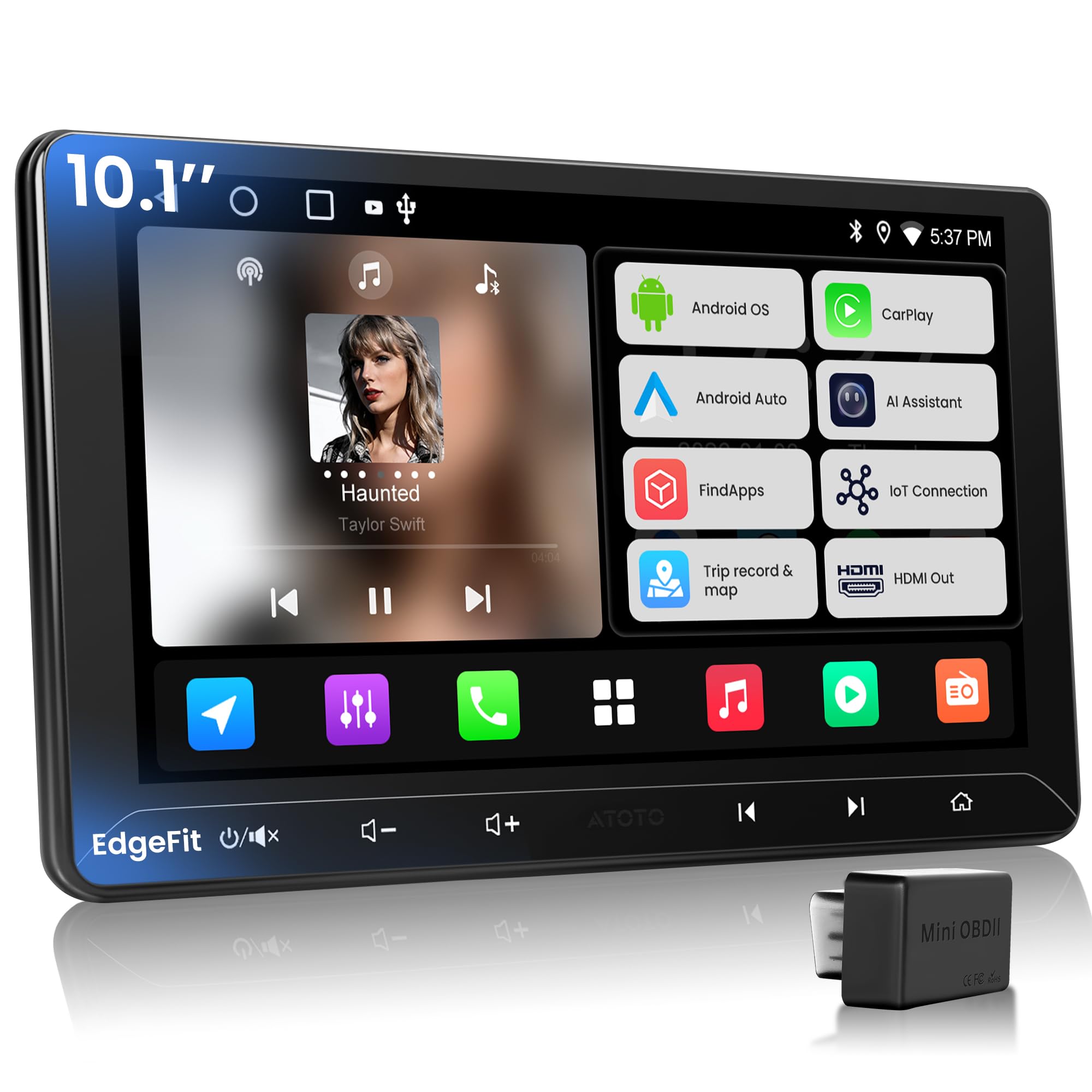 ATOTOZONE A5L Autoradio Android 10,1" 2DIN CarPlay DSP