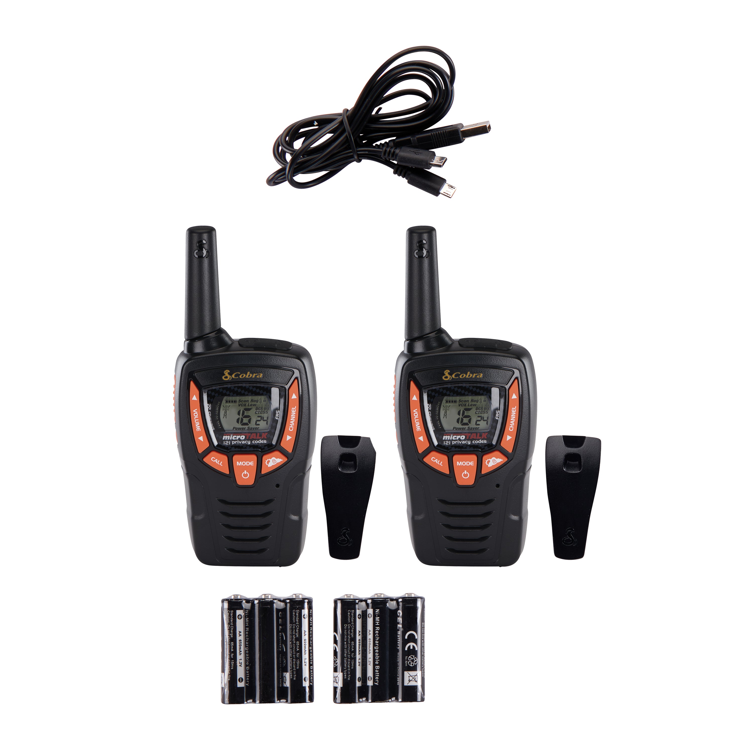 Cobra AM655 Walkie Talkie Coppia 8 km VOX IPX2