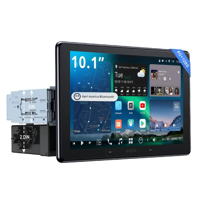ATOTOZONE X10 Autoradio Android 10.1 Pollici 8+128GB 4G LTE