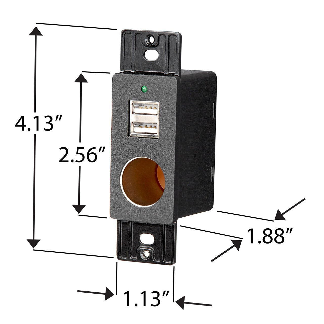 Magnadyne WCP-12V-B Caricatore USB Parete 2 Porte + 12V