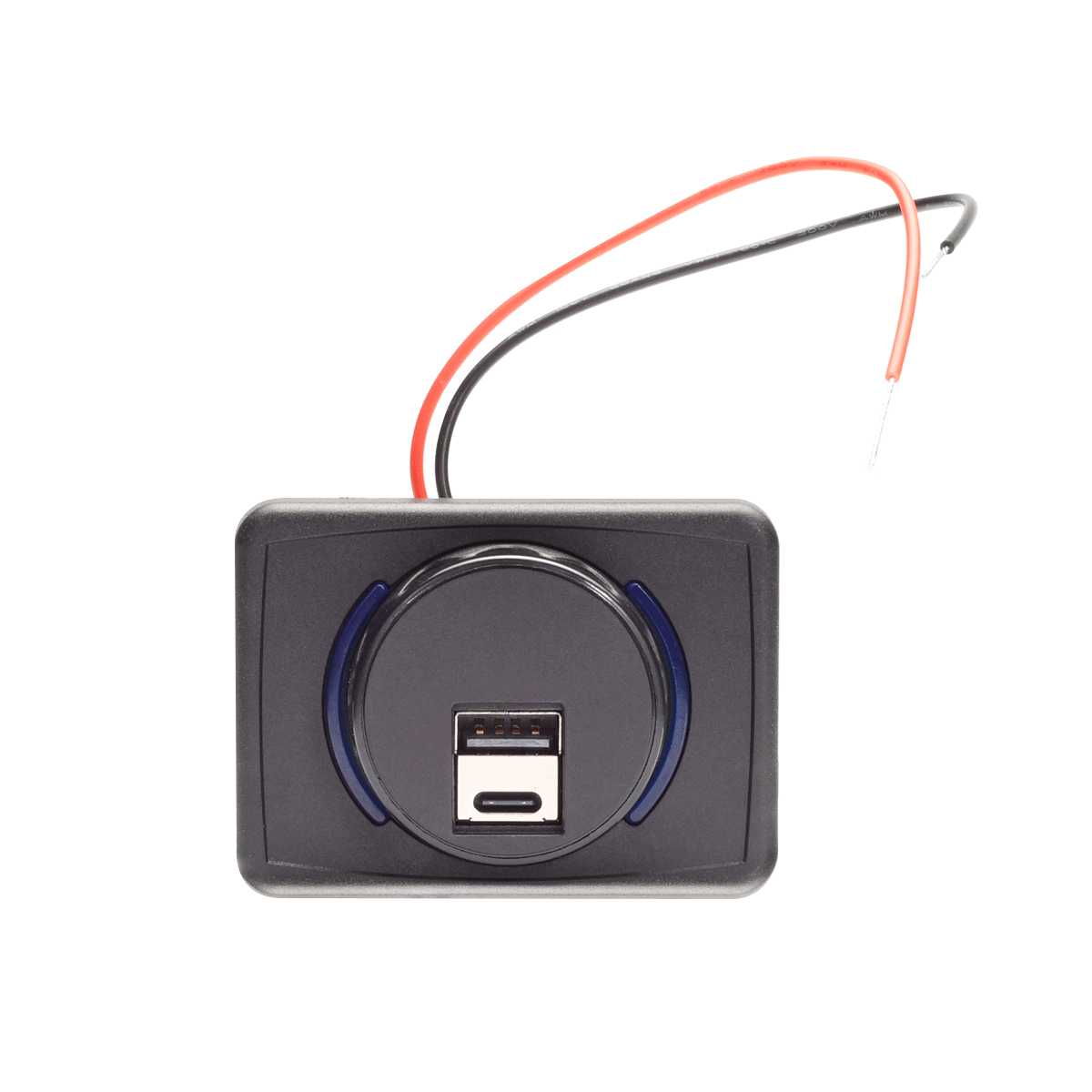 Magnedyne AUX-USB-SMACRC caricatore USB A+C 12V LED blu