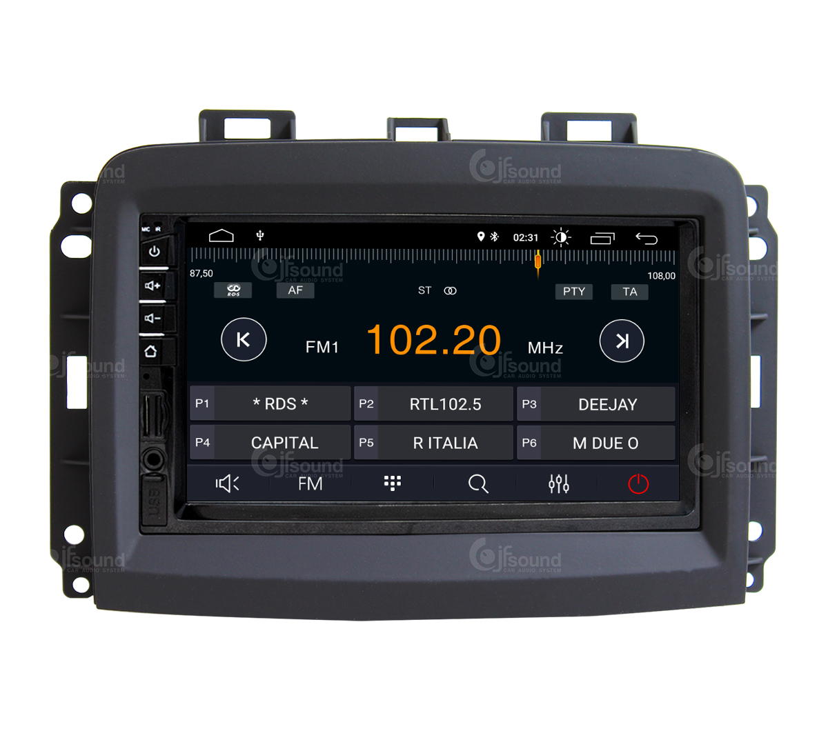 JFSound X7C-PRO JF-007-X7C-FL-PRO autoradio Android Fiat 500L DSP