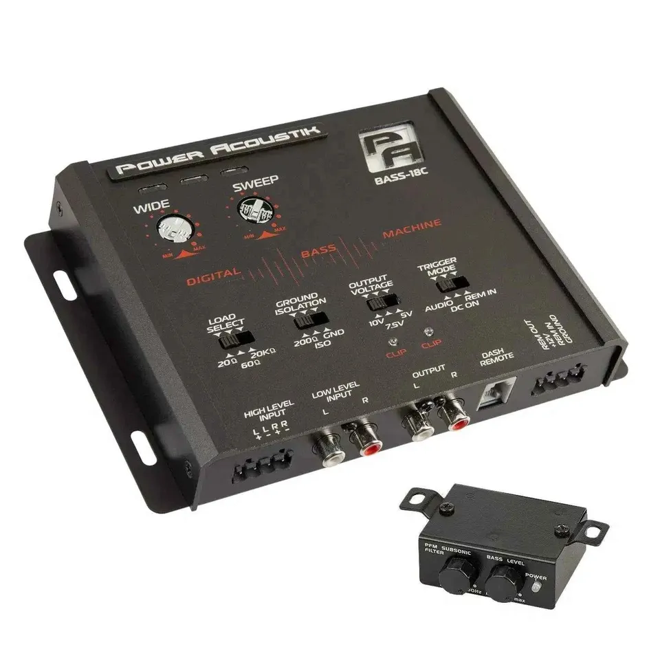 Power Acoustik BASS-18C processore bassi restoration auto