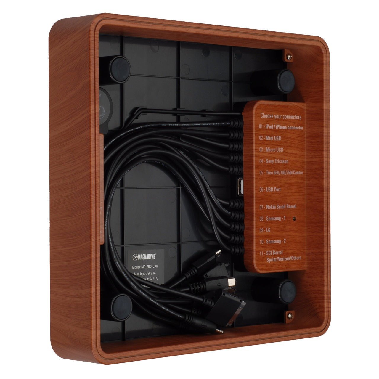 Magnedyne MC-PRO-OAK Stazione Ricarica Multipla Rovere Orologio