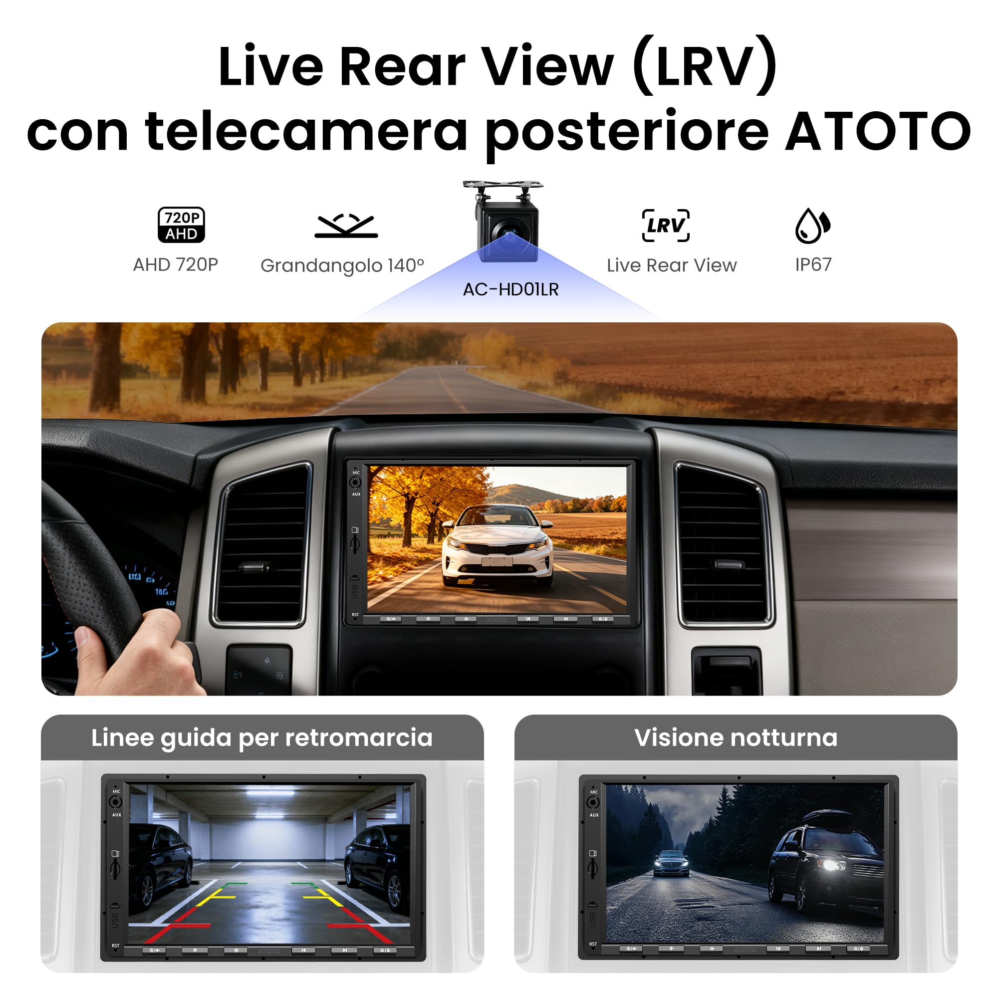 ATOTO F7 WE Autoradio 2 DIN 7 Pollici QLED CarPlay Wireless