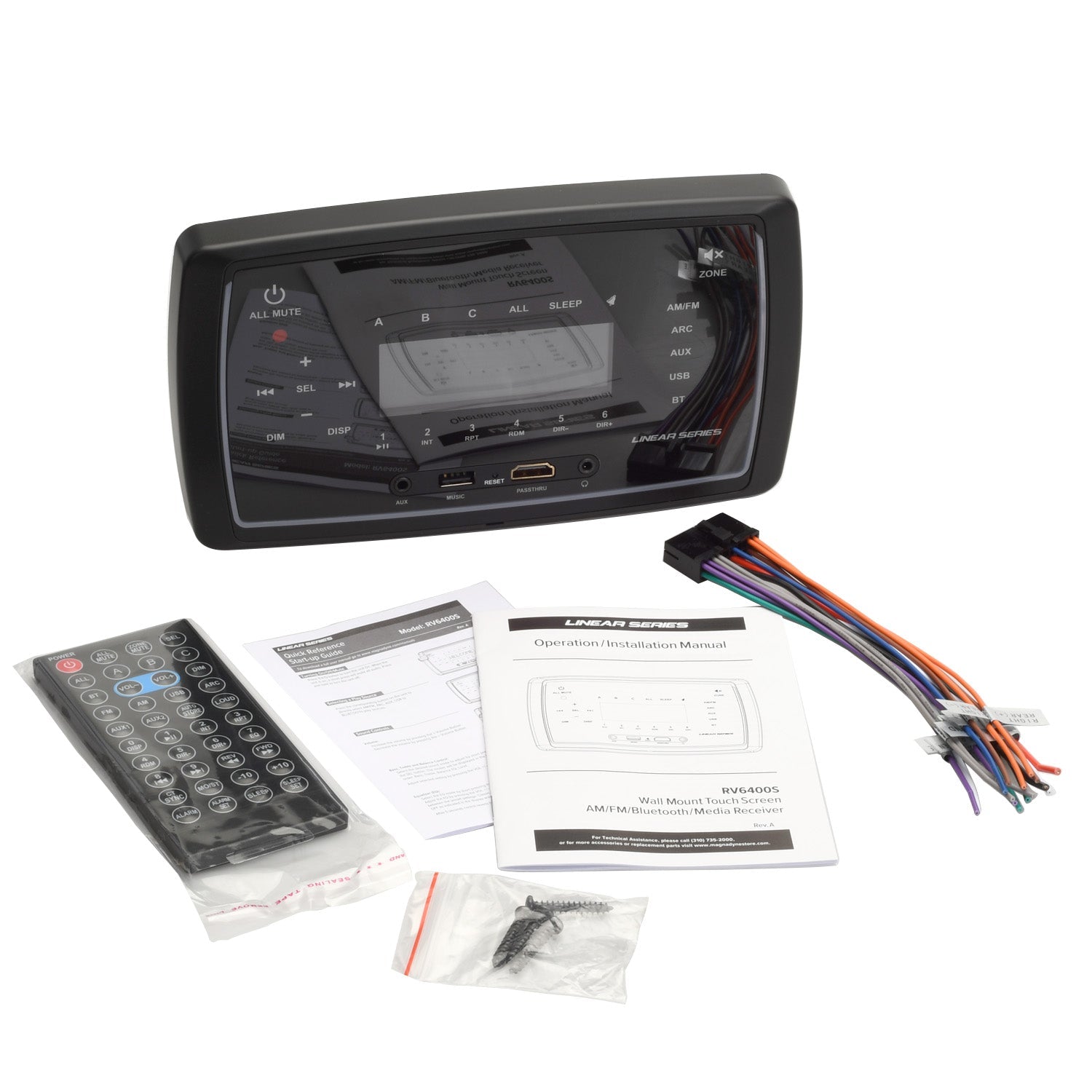 Magnedyne Linear RV6400S autoradio camper touch Bluetooth 3 zone