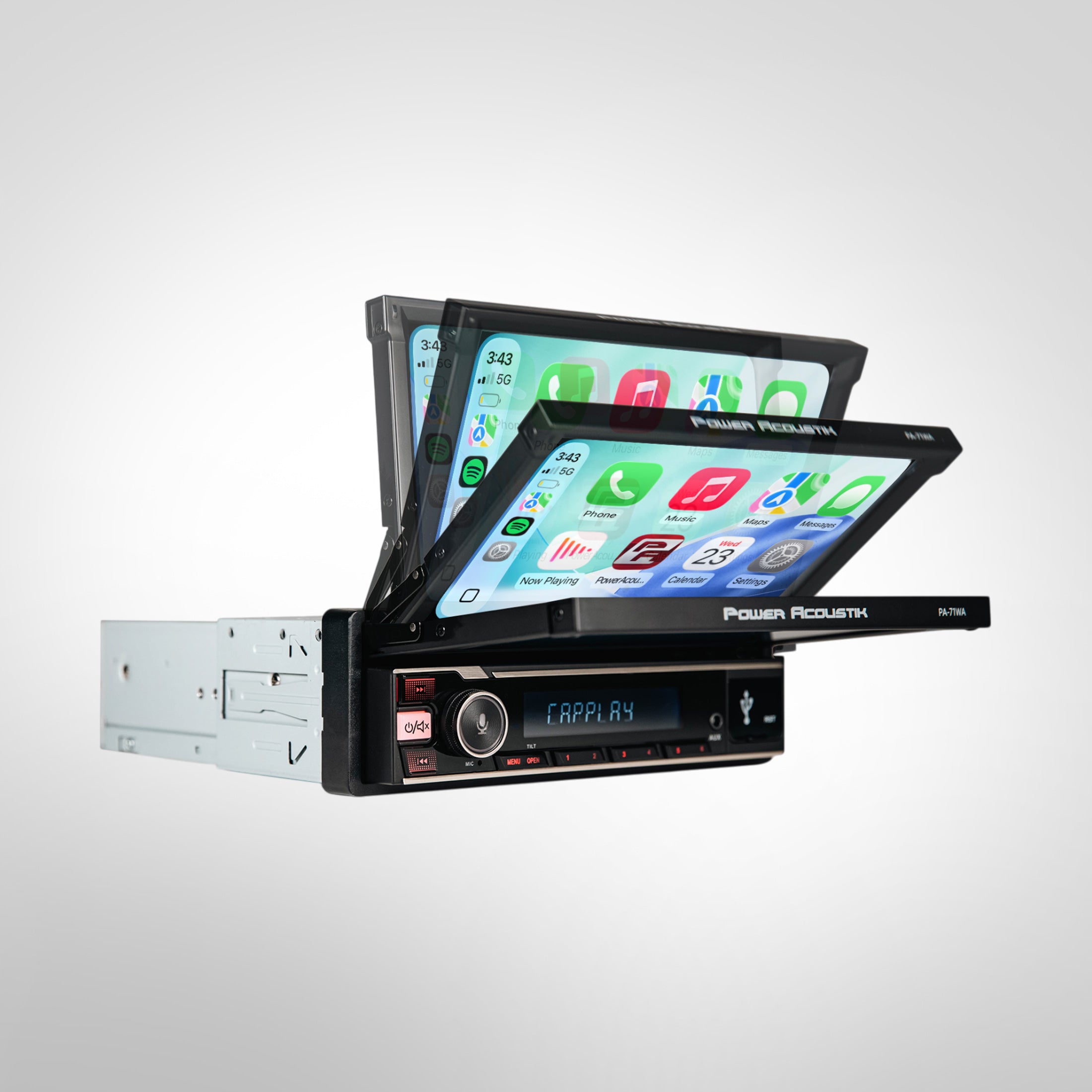 Power Acoustik PA-71WA autoradio 1 DIN 7" CarPlay wireless