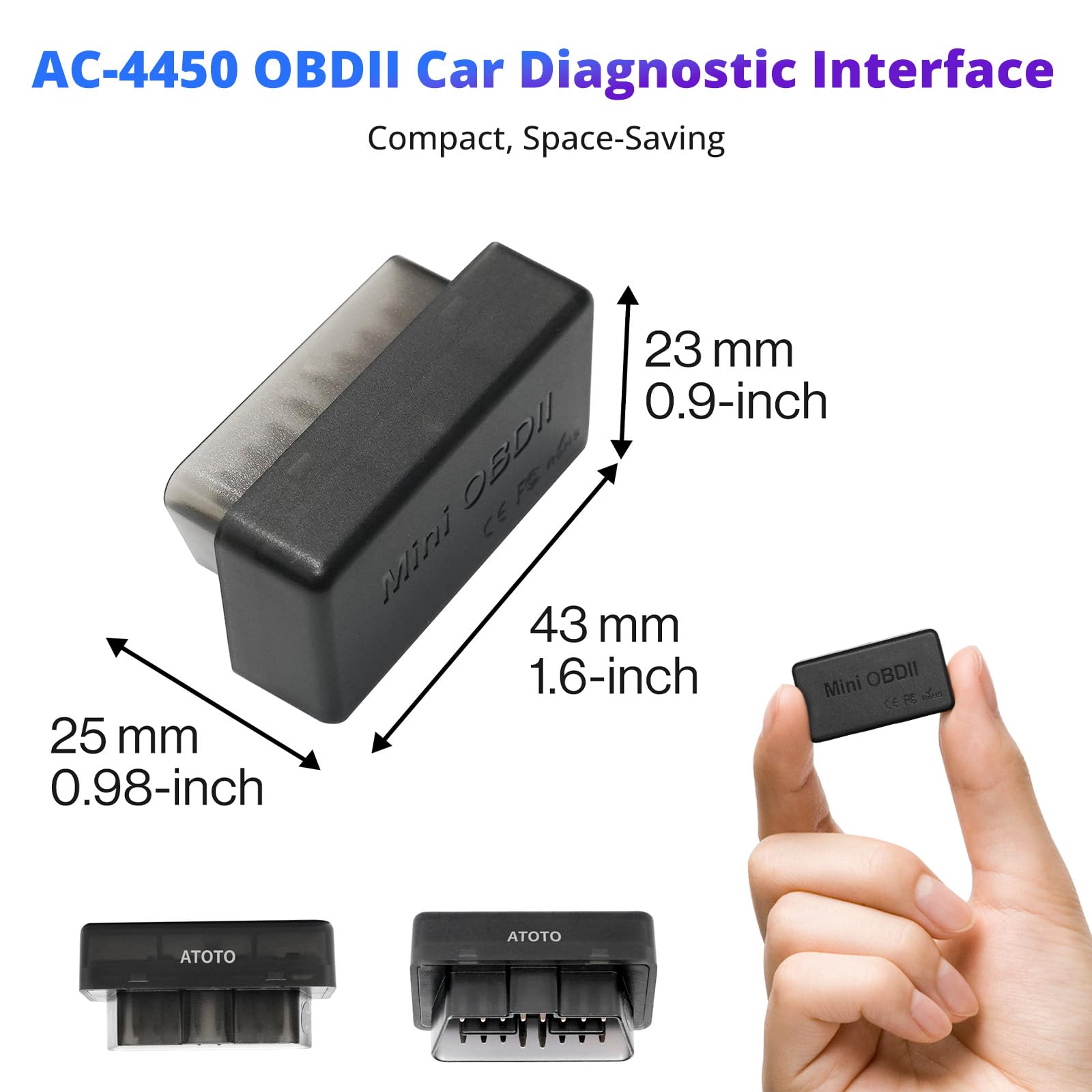 ATOTOZONE AC-4450 Scanner OBD2 Bluetooth Torque