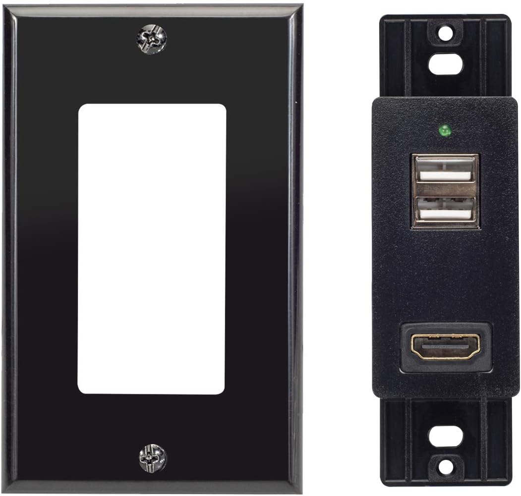 Magnedyne Utility WC-USBHD-B presa USB-A HDMI camper muro