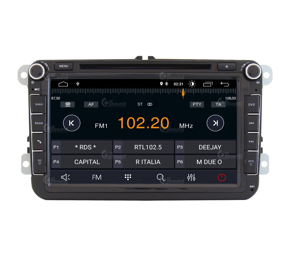 JFSound X7C-PRO JF-038W6-X7C-PRO autoradio Volkswagen DSP