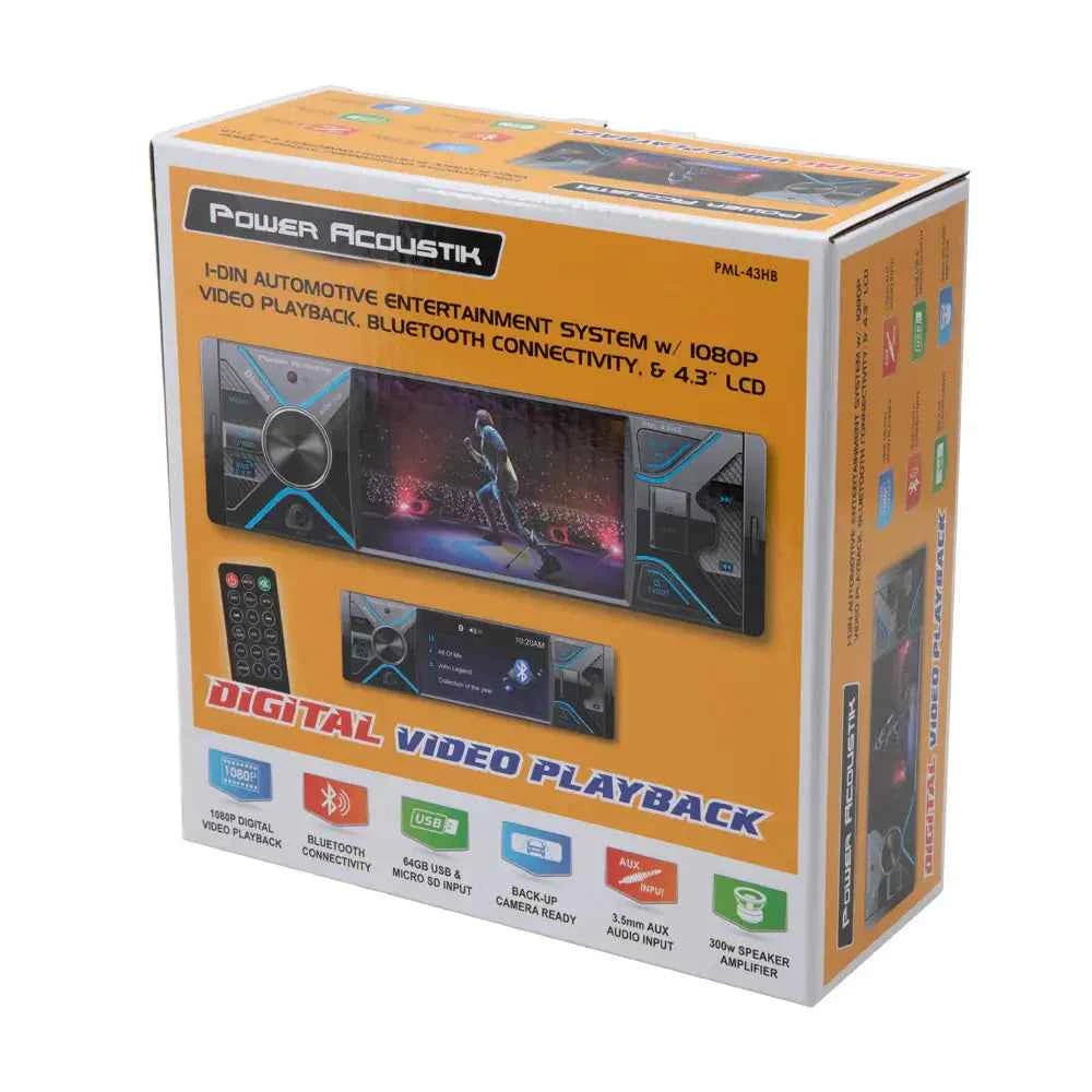 Power Acoustik PML-43HB autoradio 1 DIN Bluetooth display 4,3"