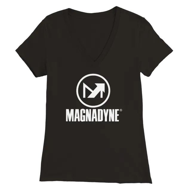Magnedyne Merch T-Shirt Donna Scollo V Taglia L Cotone