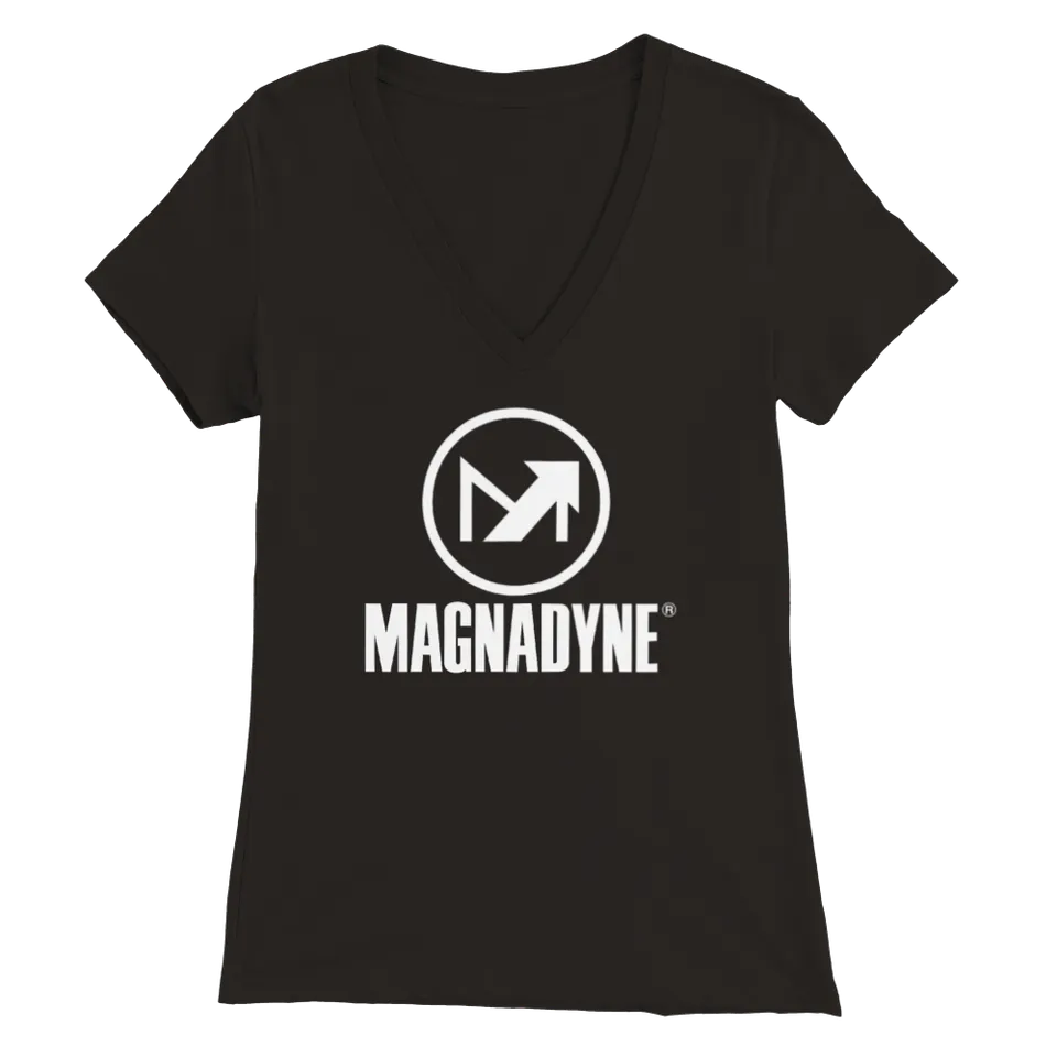 Magnedyne Merch T-Shirt Donna Scollo V Taglia L Cotone