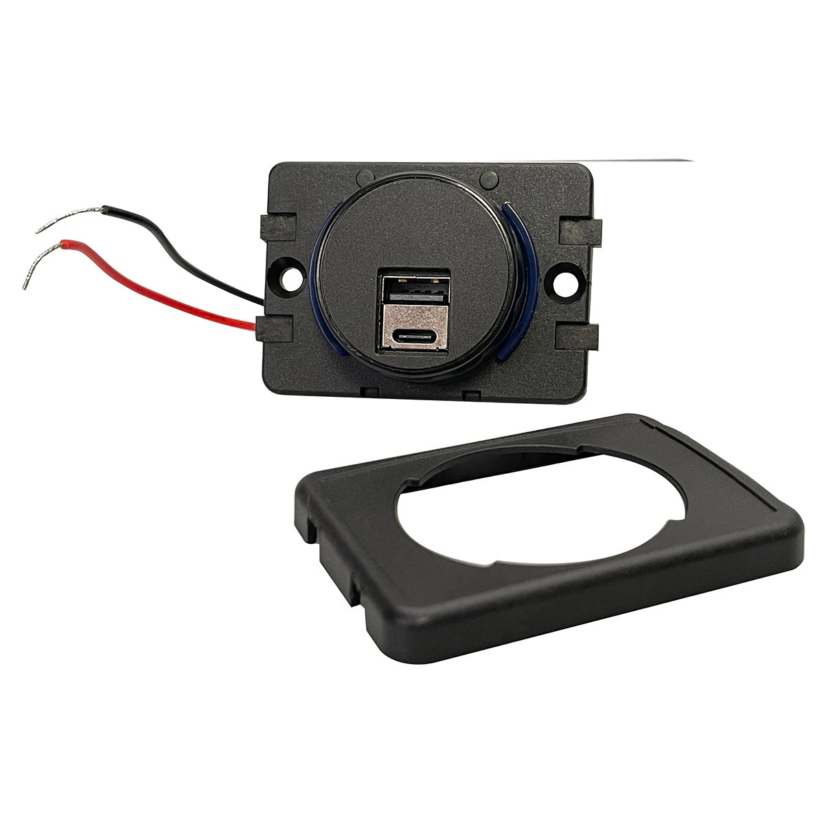 Magnedyne AUX-USB-SMACRC caricatore USB A+C 12V LED blu