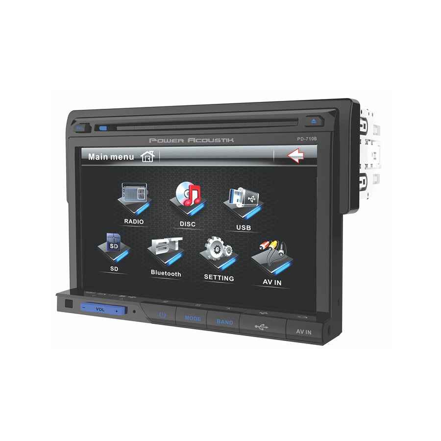 Power Acoustik PD-710B autoradio 1 DIN 7" Bluetooth DVD