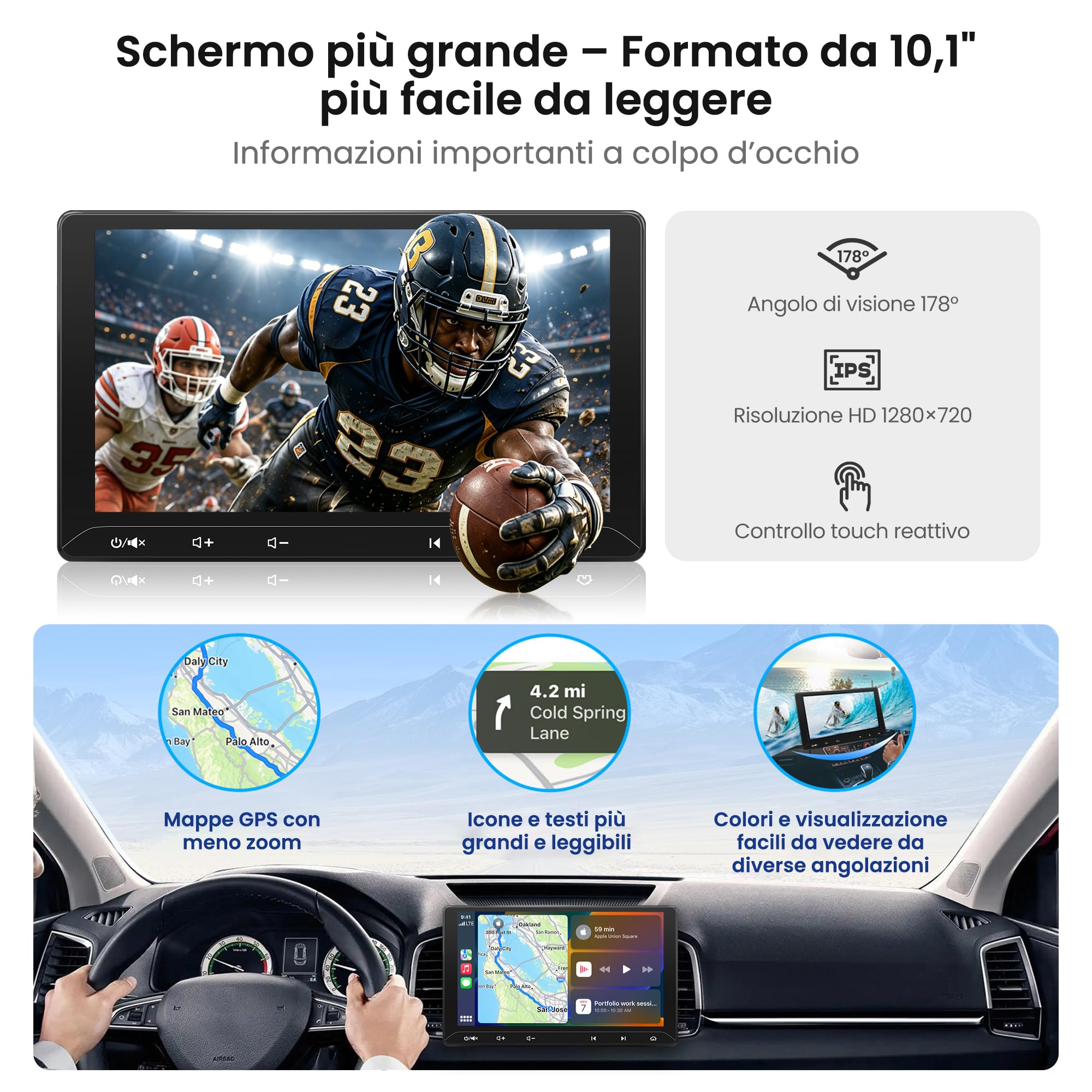 ATOTO F7 WE Autoradio 2 DIN 10,1" CarPlay Wireless