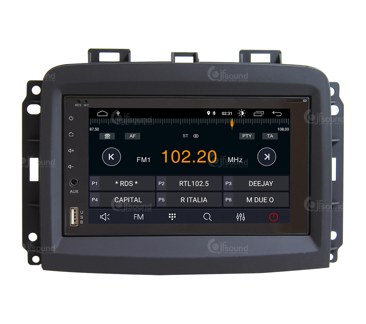 JFSound X7C-PRO JF-227-X7C-FL-PRO autoradio Android Fiat 500L DSP