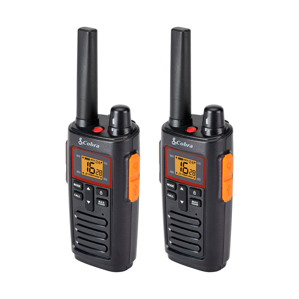 Cobra RX380 Walkie Talkie 16 canali 8km 2 pezzi con torcia