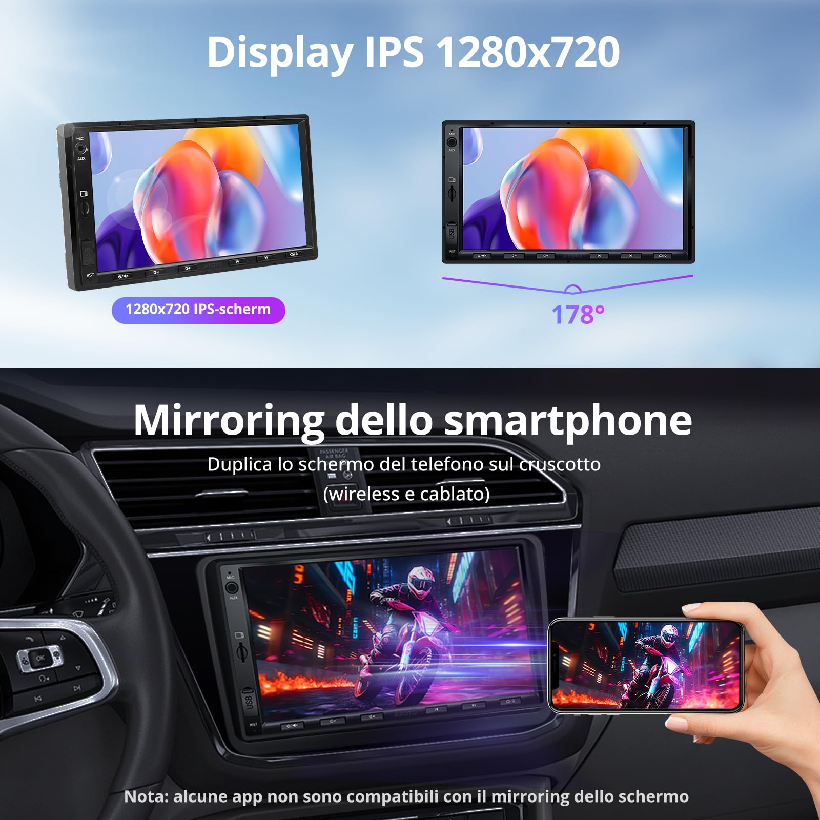 ATOTOZONE A5L autoradio Android 7" VW 2+32GB CarPlay