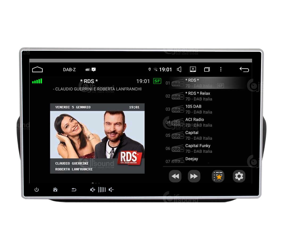JFSound UP-PRO JF-011-UP-FF-PRO autoradio Android per Fiat Fiorino